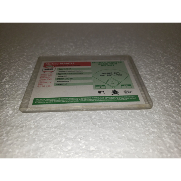 Topps Mickey Mantle Card from 2008 HR #507 in Ty Card Protector NM - Picture 4 of 4